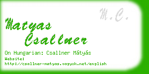matyas csallner business card